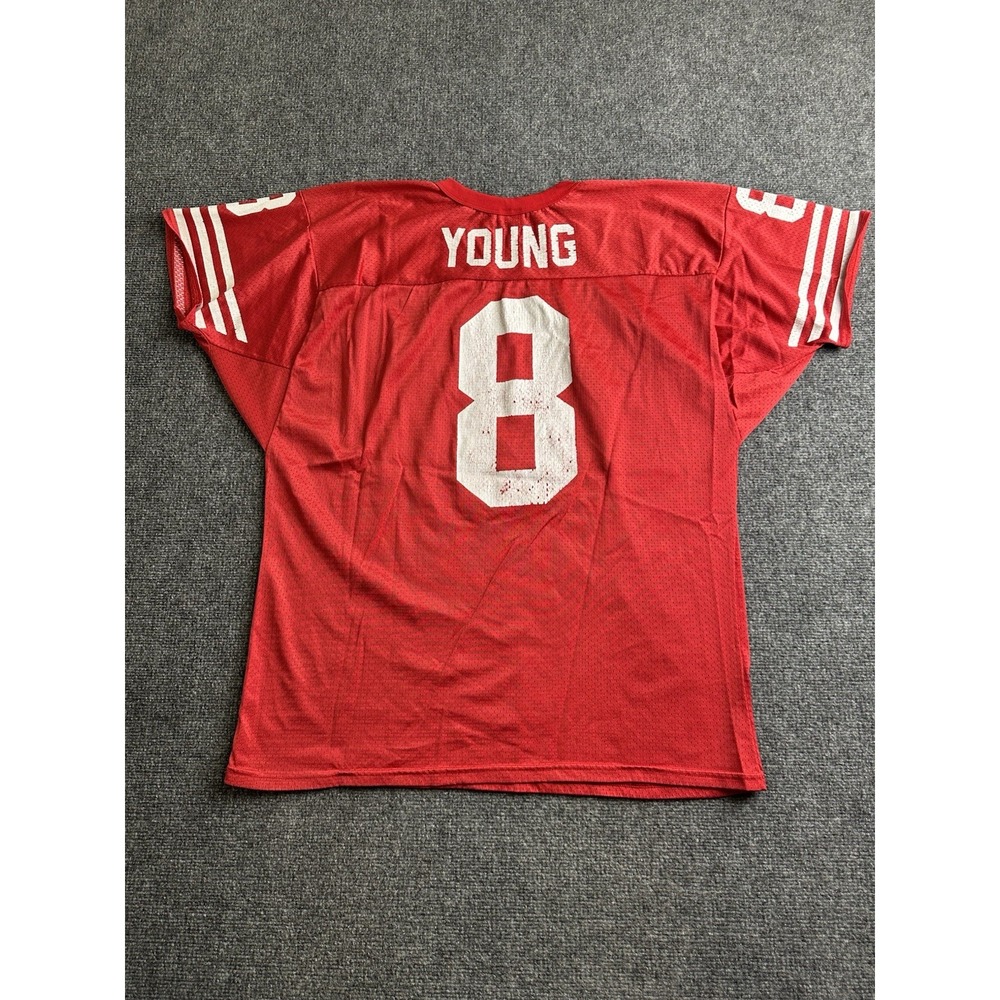 Men's 90s Wilson Steve Young #8 49ers Football Jersey Made USA, Size XL